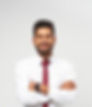 Smiling businessman with arms crossed