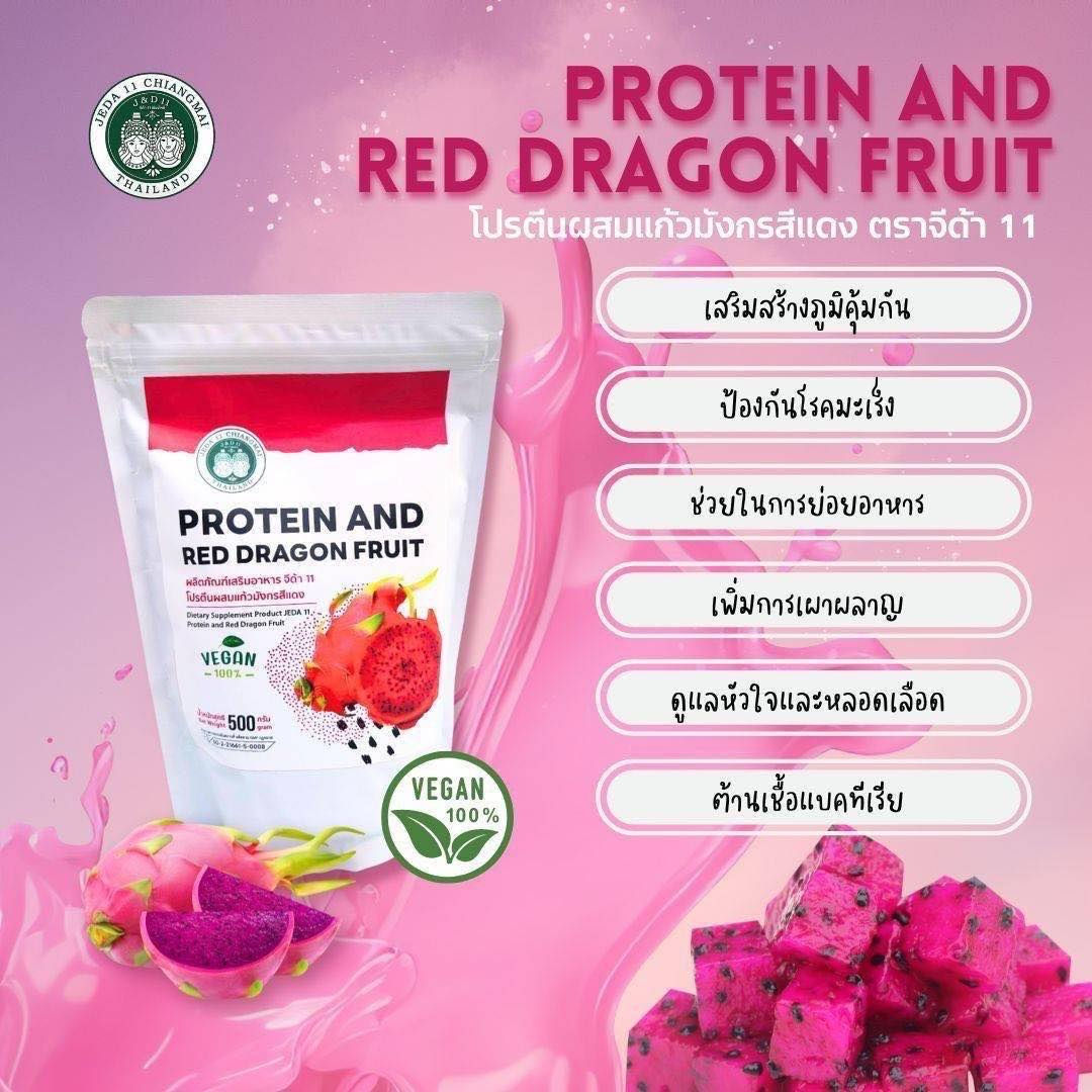 Protein and Red Dragon Fruit