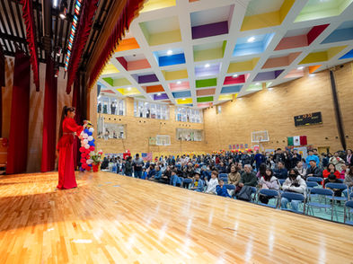 Horizon students dressed in cultural clothing during the International Cultural Festival 2025 in Yokohama