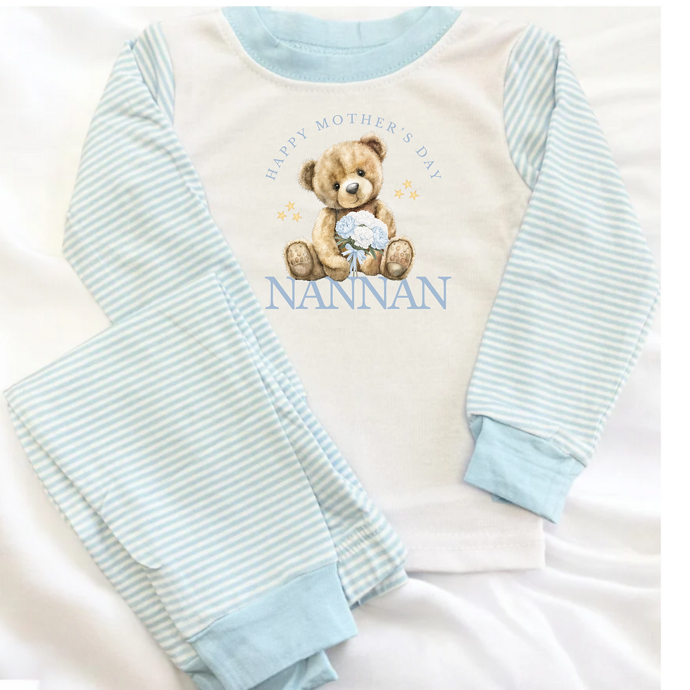 Thumbnail: Blue Striped Pyjamas - Mothers Day (From £14.00)