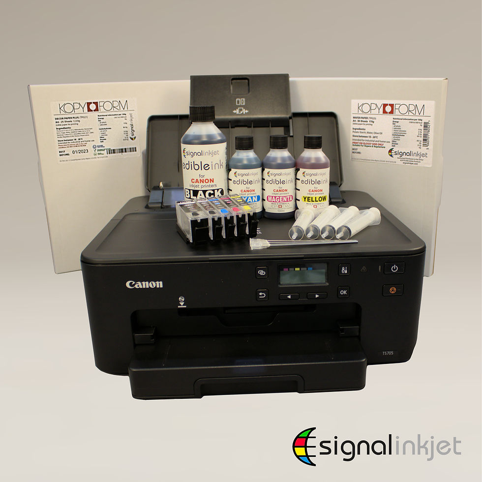 Thumbnail: TS705 Edible Printer Kit - Refillable Cartridges - Ink, 50 Wafer, 25 Decor Paper