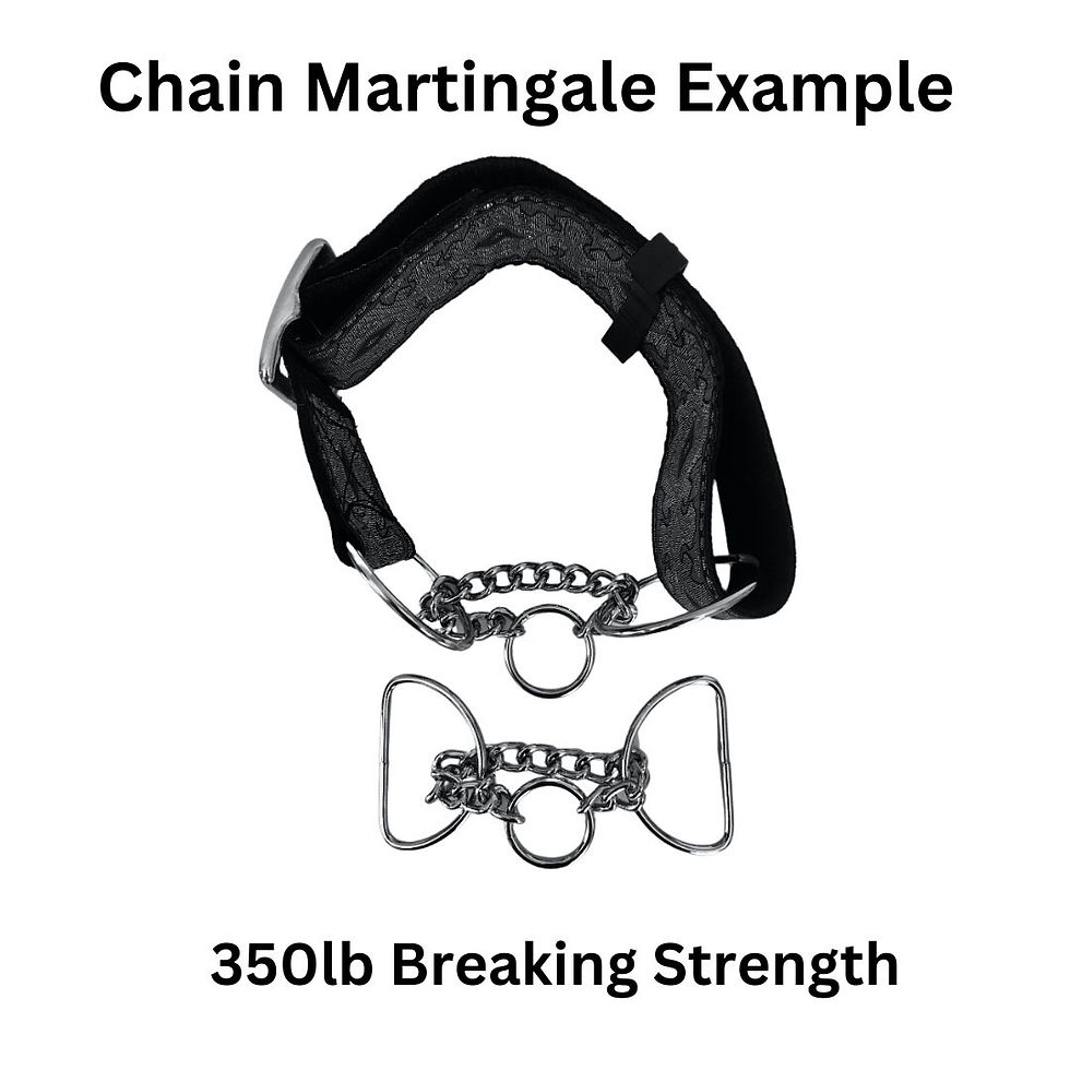 Thumbnail: Grace | 2" Wide Martingale Dog Collar: Satin Lined, Large Breed