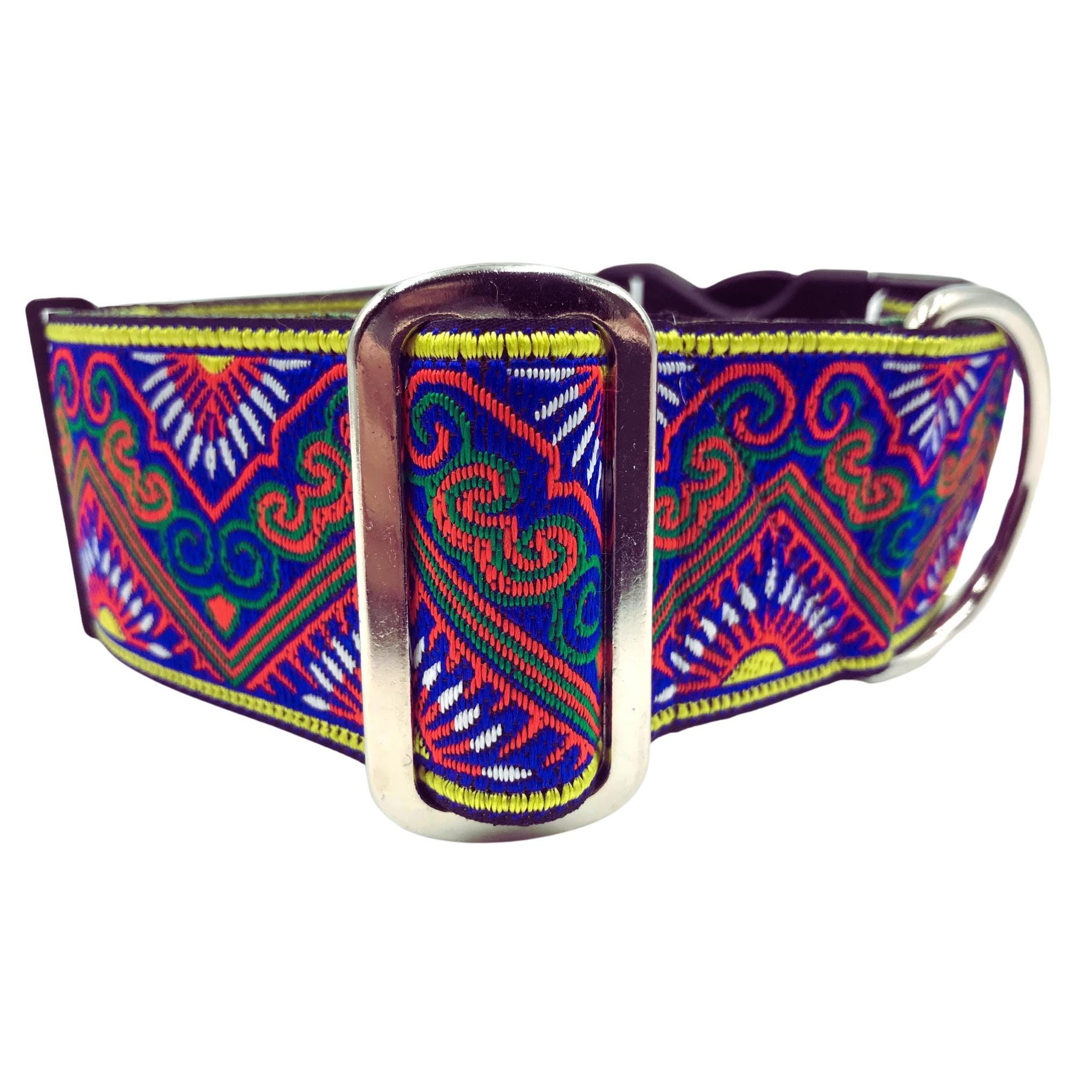 Folly 2" Wide Martingale Dog Collar: Large Breed, Satin Lined
