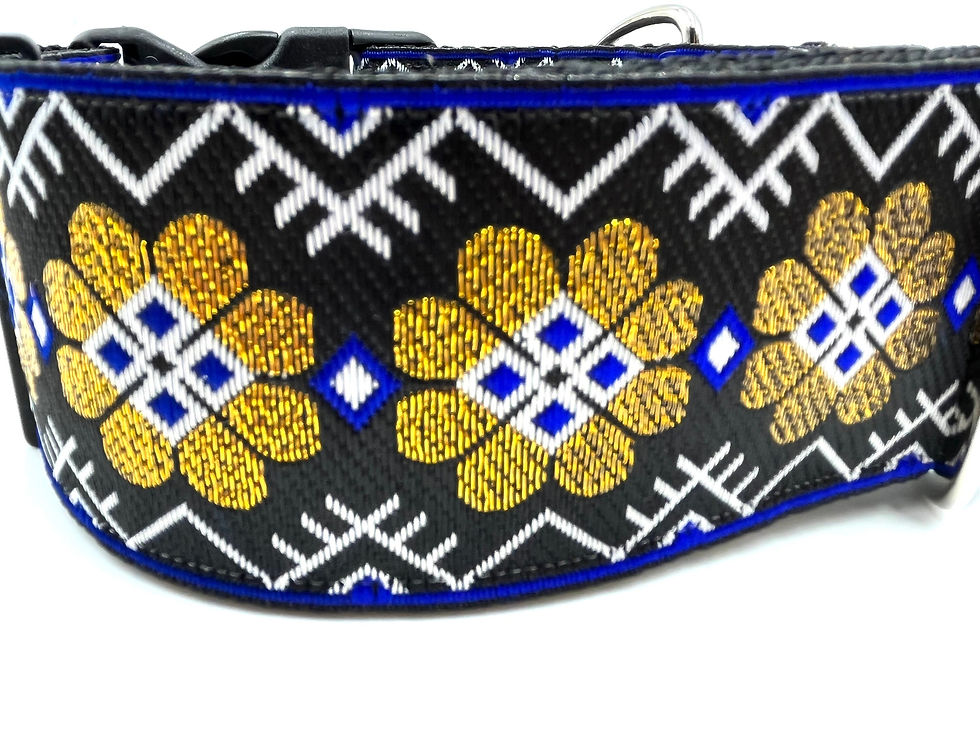 Thumbnail: Limerick Martingale Dog Collar: 2" Wide, Satin Lined, Large Breed