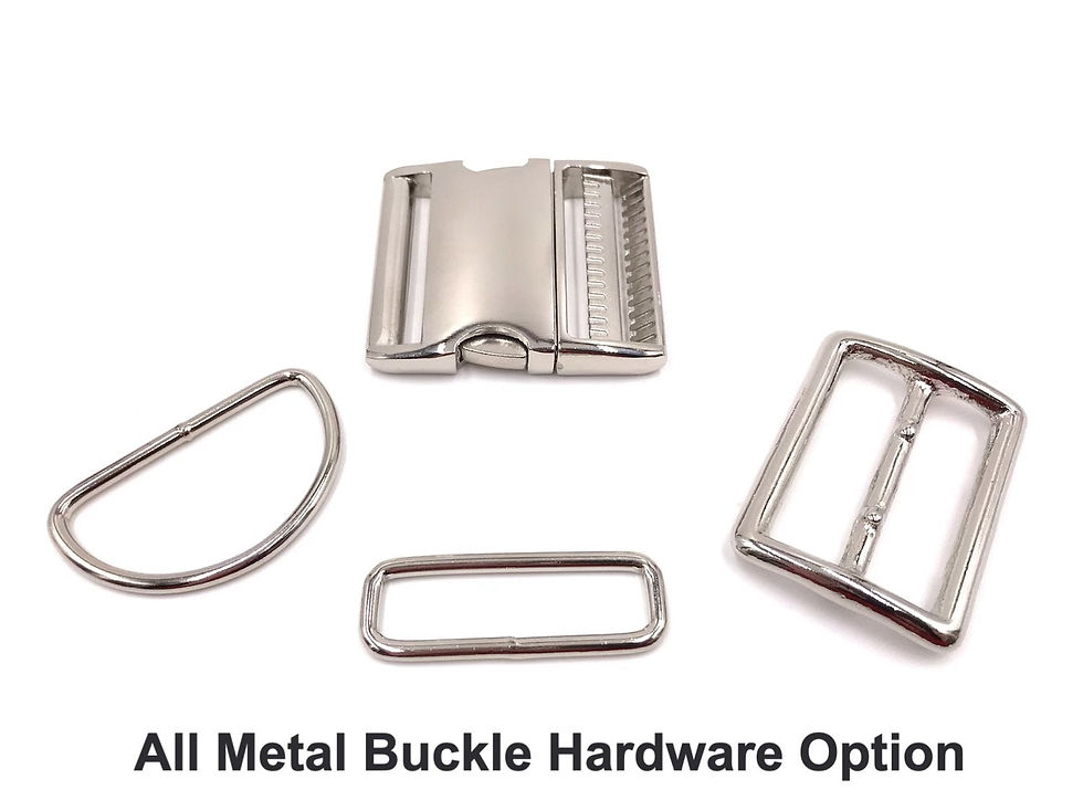 Thumbnail: Grace | 2" Wide Dog Collar | Large Breed, Metal Buckle, Satin Lined