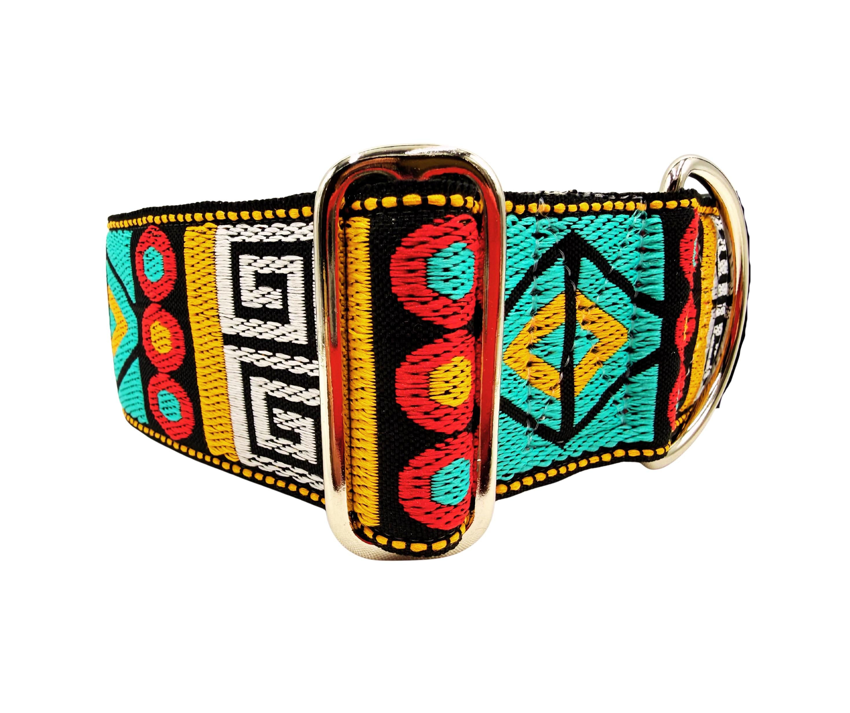 Atlas | 2" wide Regular or Metal Buckle Dog Collar, Large Breed, Satin Lined