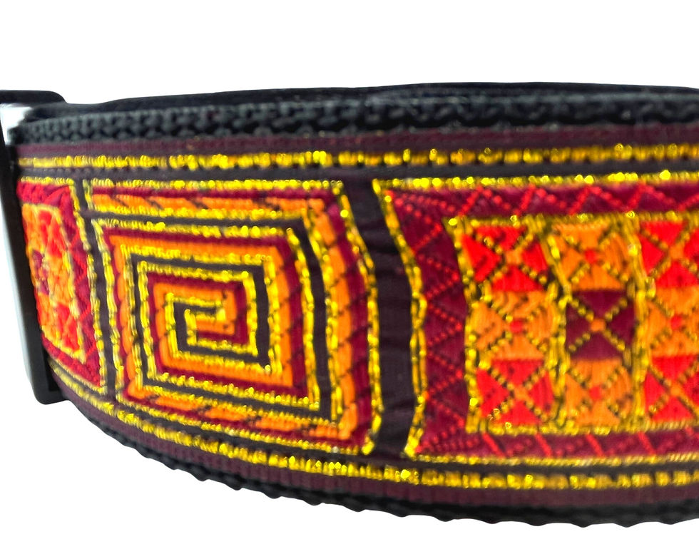 Thumbnail: Cooper | 1.5" Wide Dog Collar | Buckle or Martingale, Satin Lined