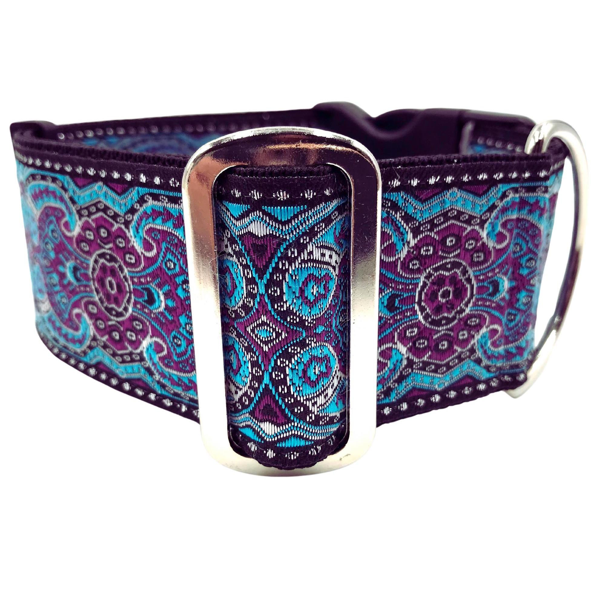 Lancelot | 2" Wide Regular or Metal Buckle Dog, Large Breed, Satin Lined