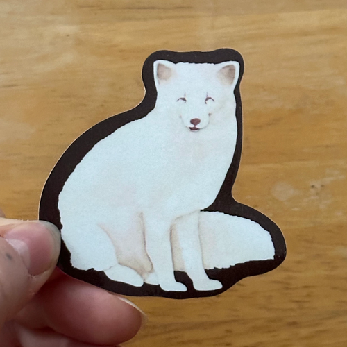 Smiling Fox Sticker Arctic Fox Smile Sticker | Nakia Pickering