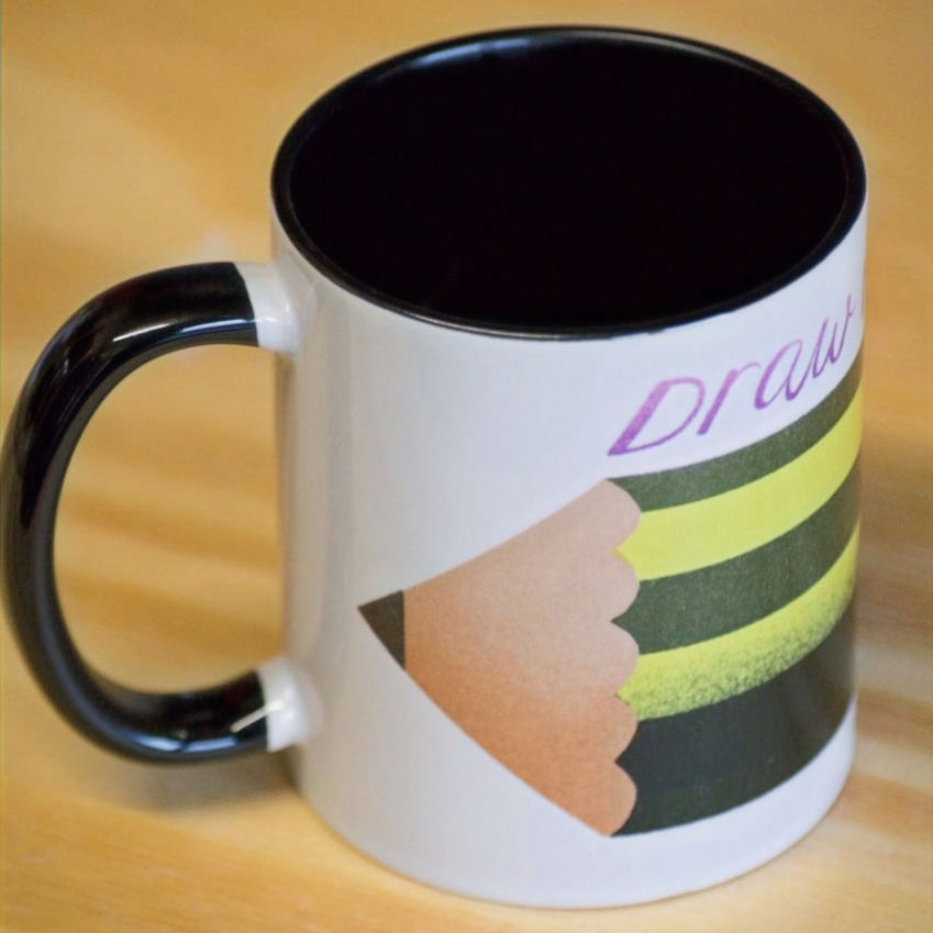 Thumbnail: Draw Me a Brew Pencil Mug | Funny Coffee Mug for Artists & Creatives