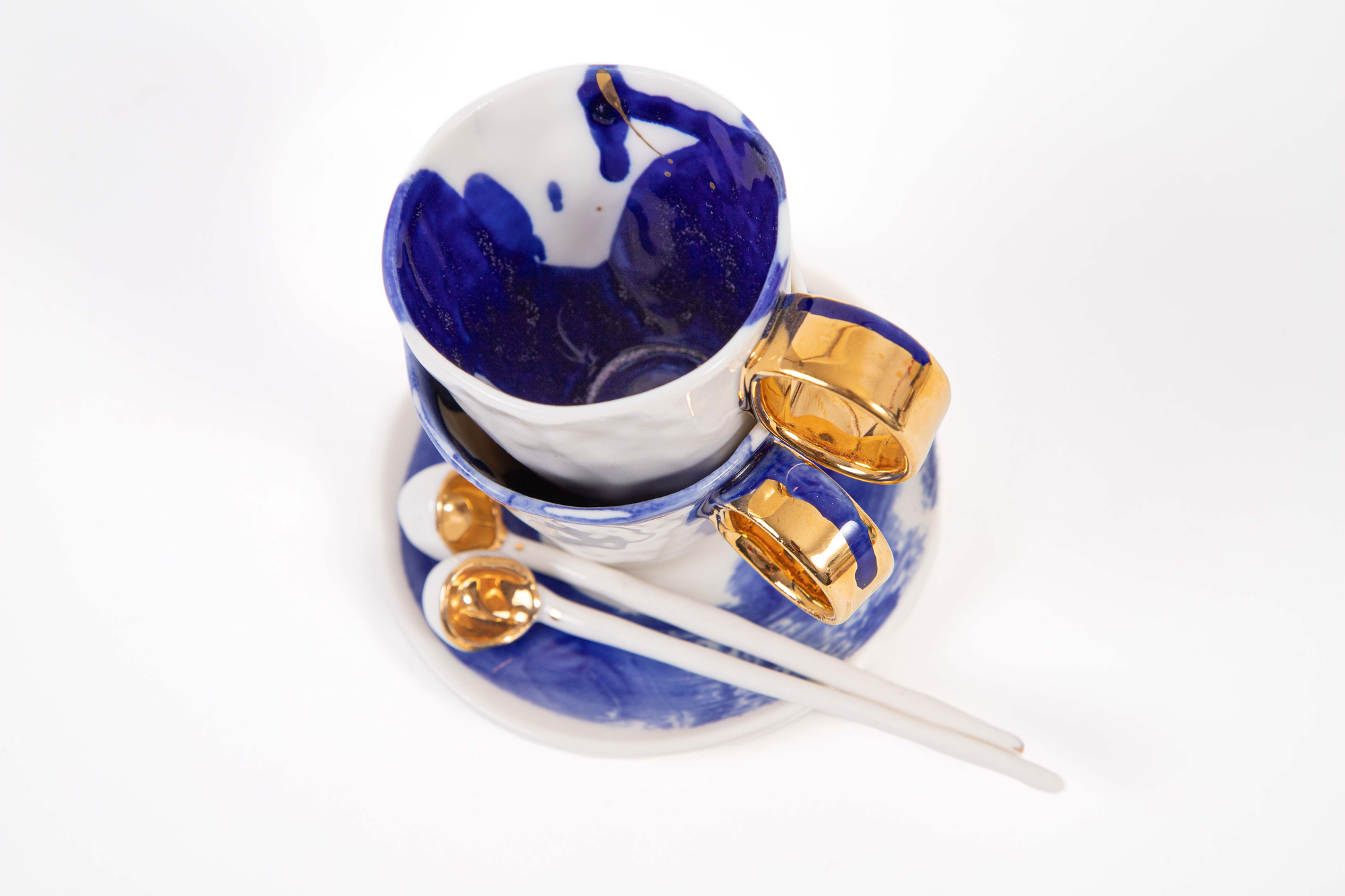 Galaktyka - Prezentowy zestaw dwóch filiżanek do espresso 80ml.