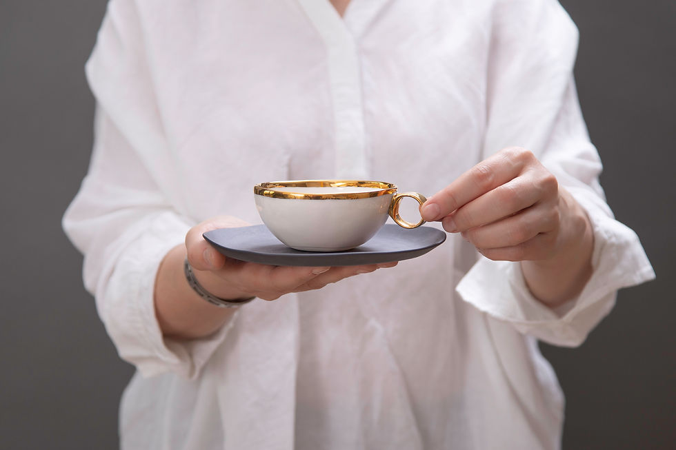 Thumbnail: Gift. Set of 2 porcelain cups with spoons.