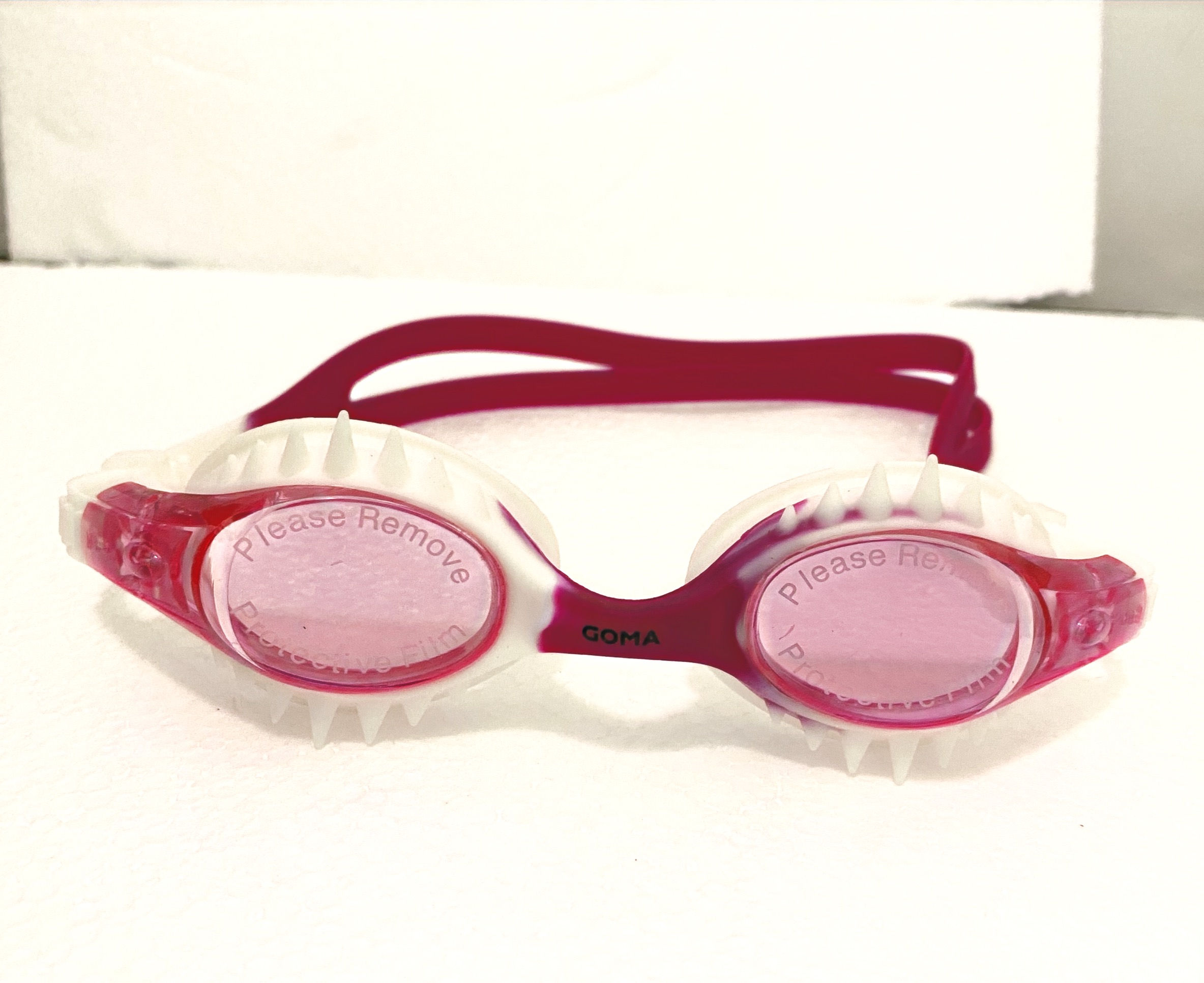 Kids (3 - 5yrs) Goggles - Spiky Pink White