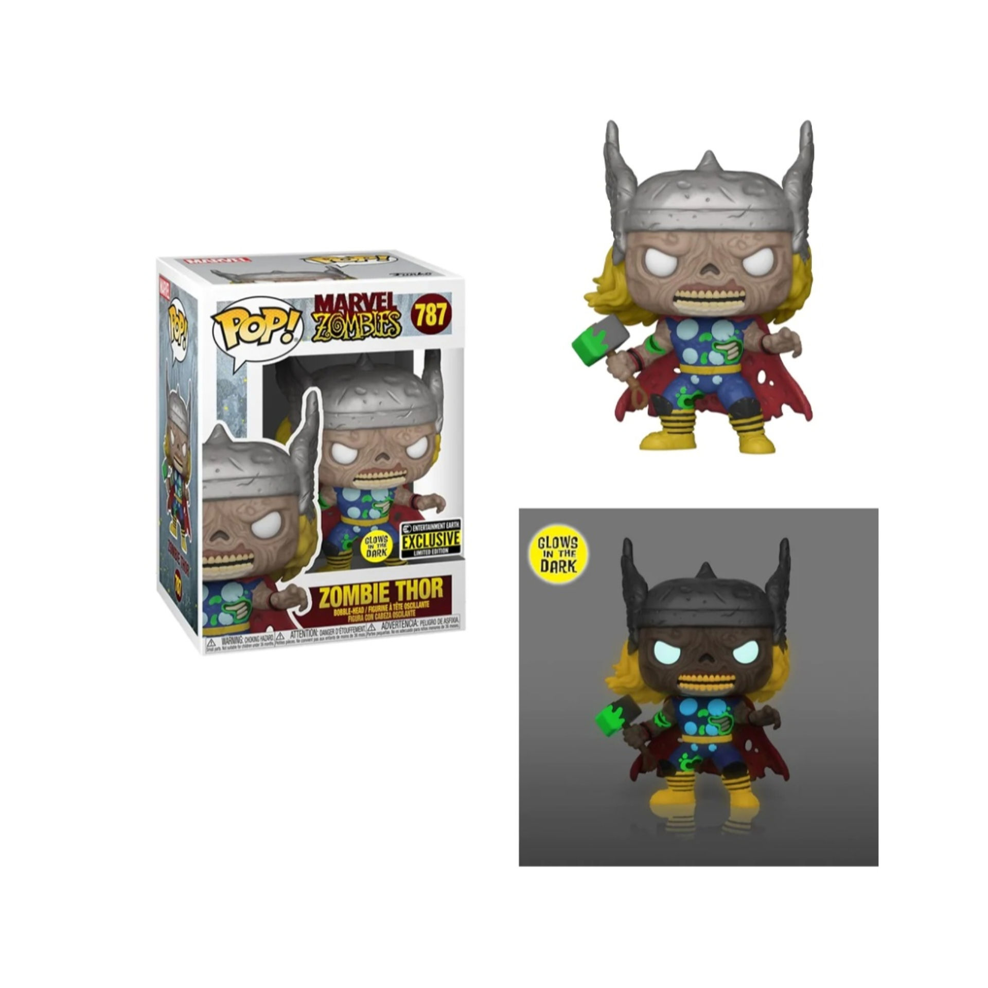 Funko Pop! Marvel: Zombie Thor Glow-In-The-Dark Vinyl Figure