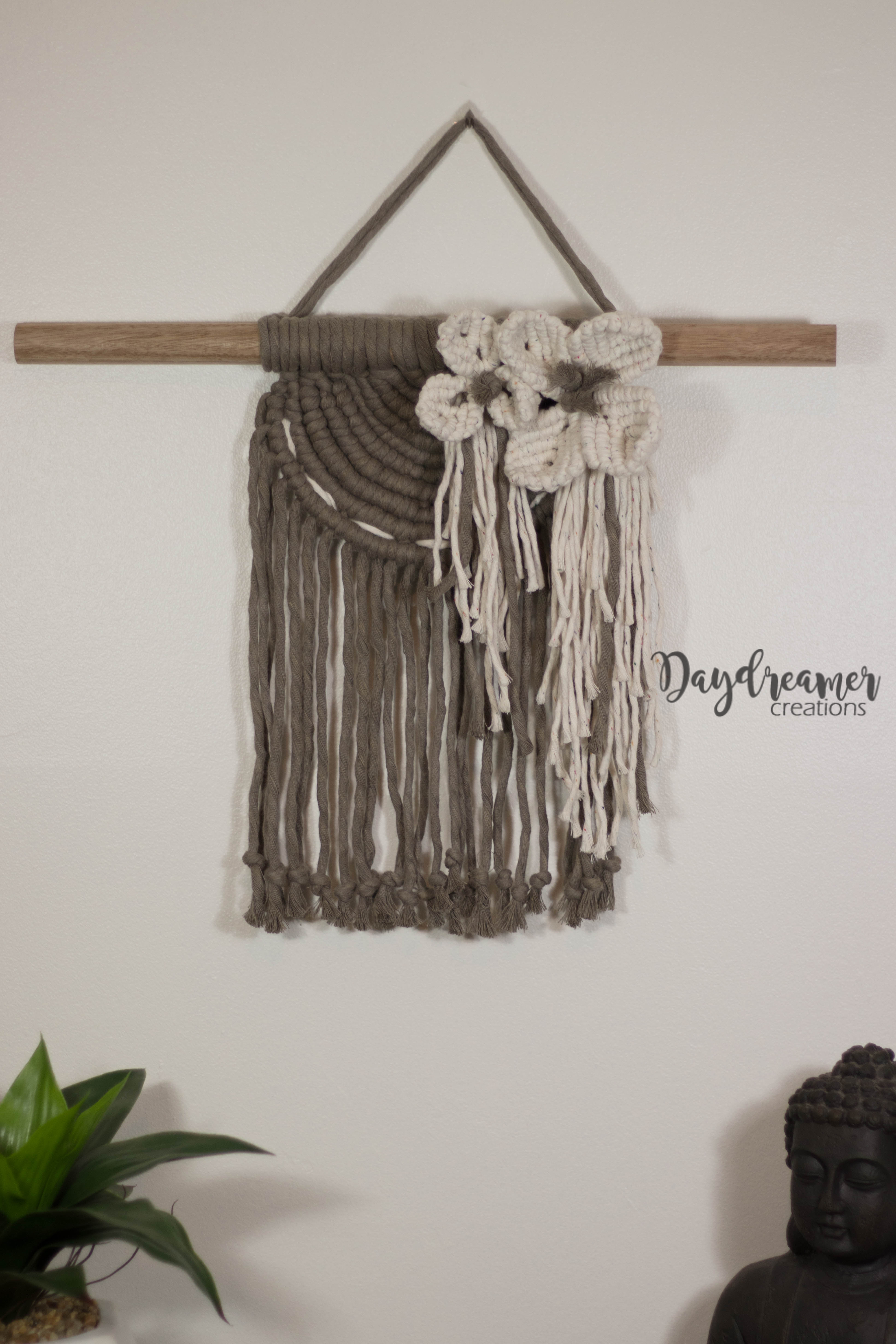 Moon Flower Macrame Wall Hanging