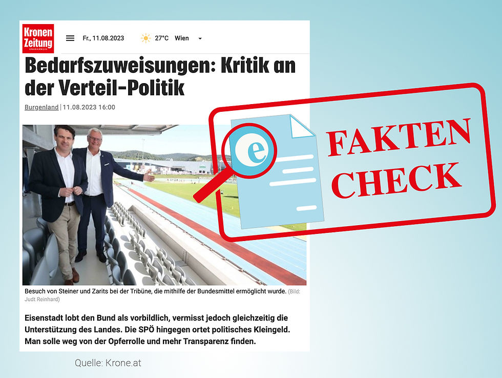 Kritik an Bürgermeister Steiners Aussagen bezüglich Bedarfszuweisungen