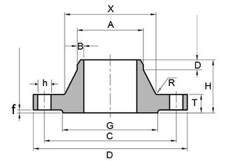 EN 1092-1 Type 11 Welding Neck Flange
