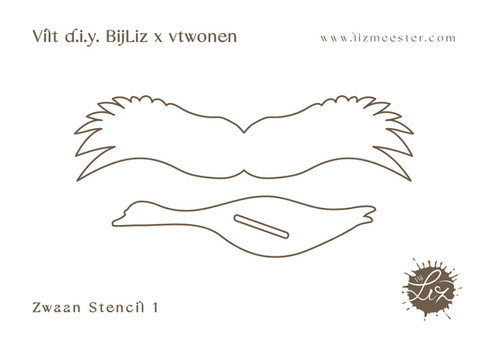 zwaantjes stencil vilt