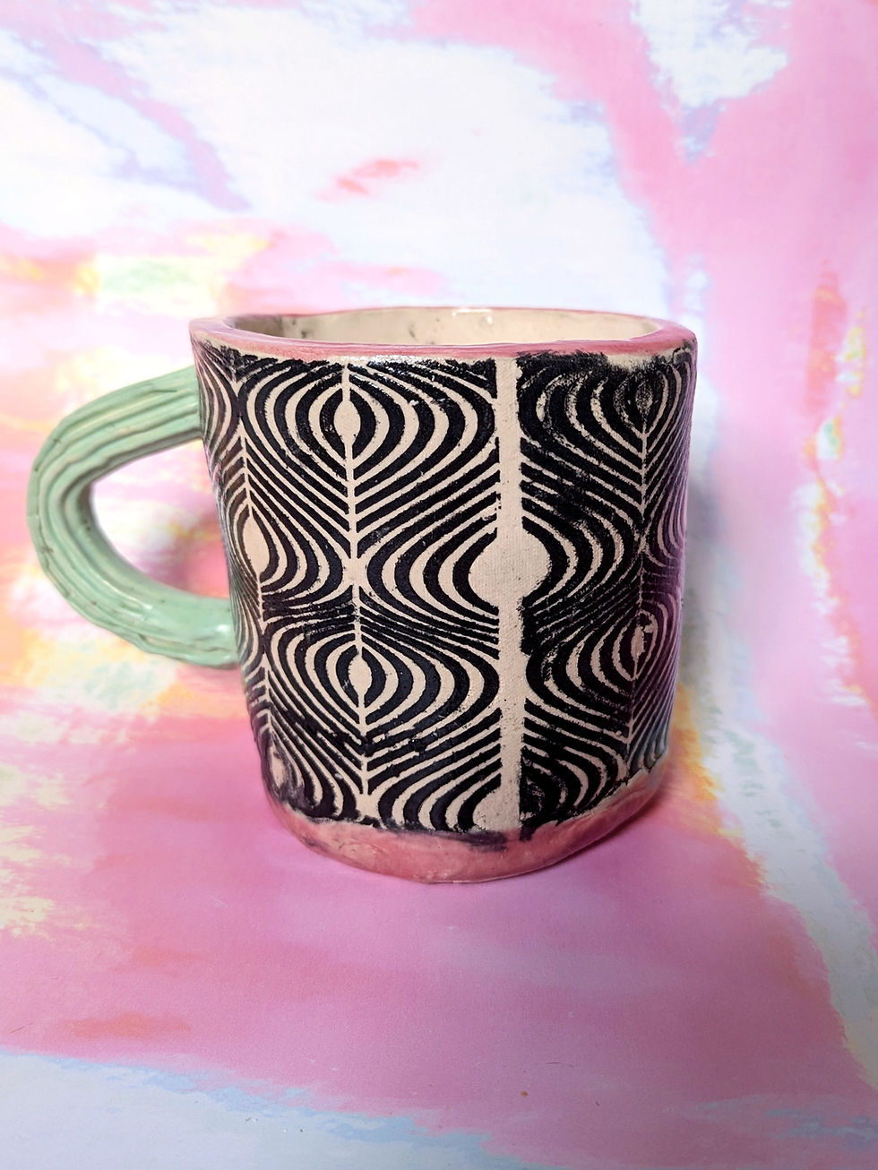 Thumbnail: Stencil Wonky Face Mug - GIANT