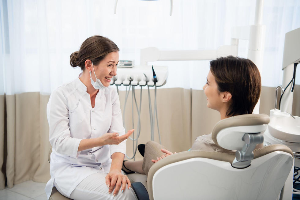 Smiling woman giving plan details for Ameritas dental insurance