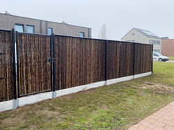 Afsluiting van donkere bamboe