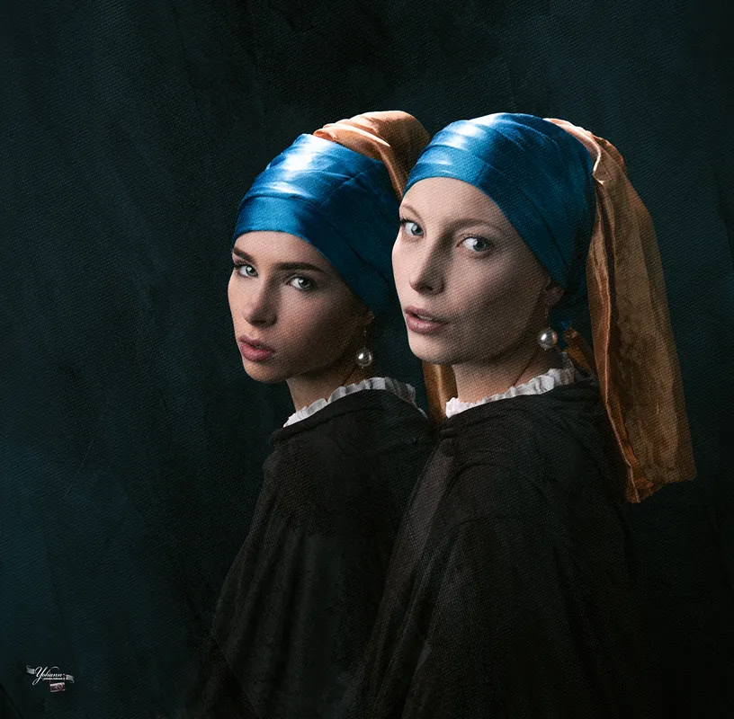 Un duo de jeunes filles à la perle magnifique dans le studio de Yes Photographies