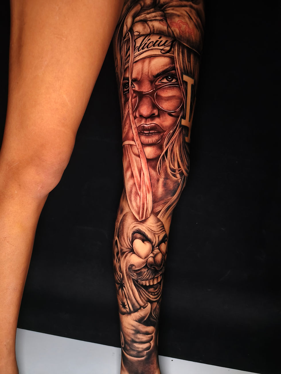 Black and grey realistic tattoo by Tattoo Mood Studio Pattaya