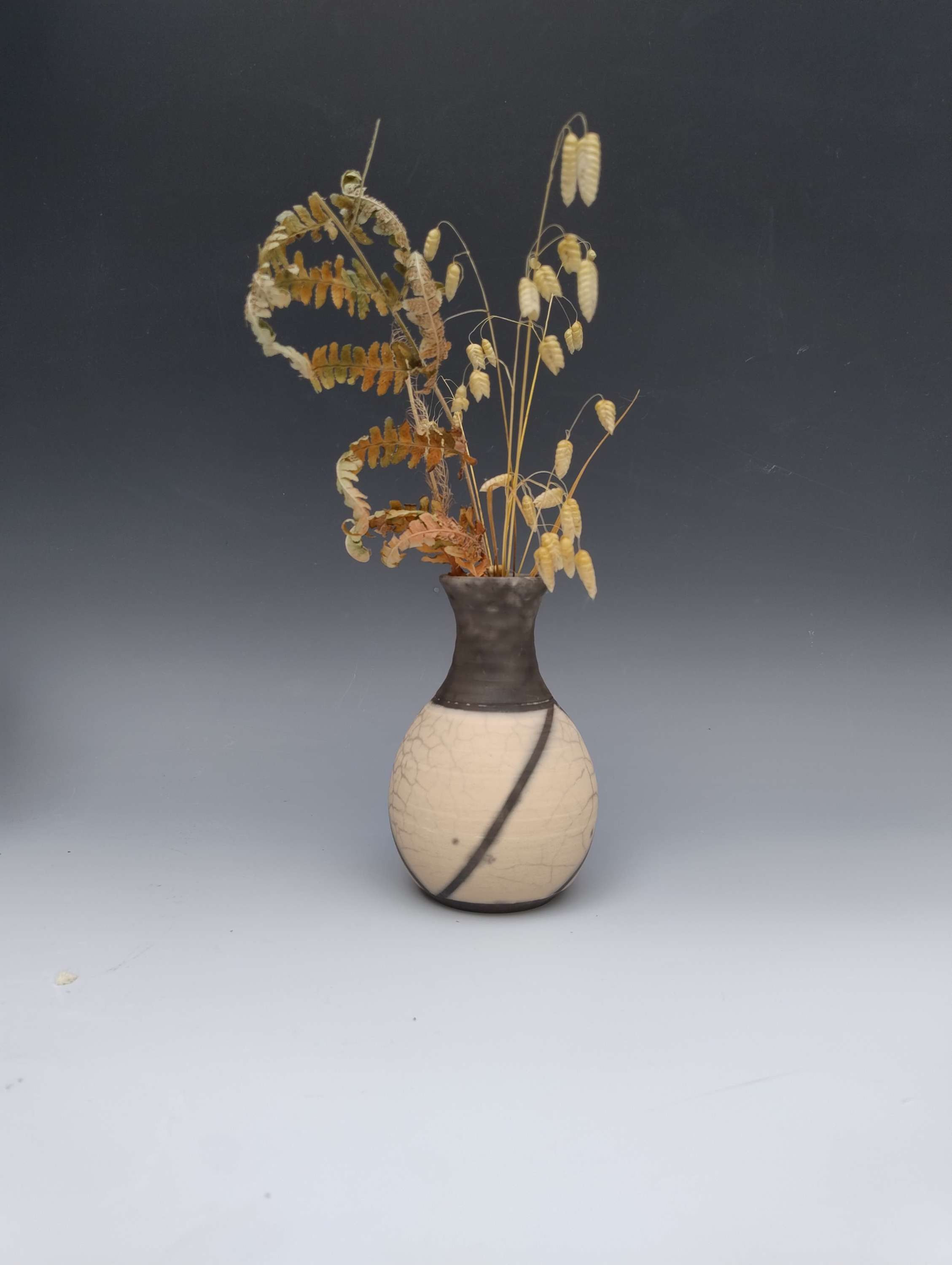 Naked Raku vase 15cm