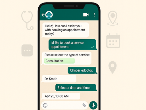 🩺 WhatsApp Chatbot for Service Appointment Booking in Clinics