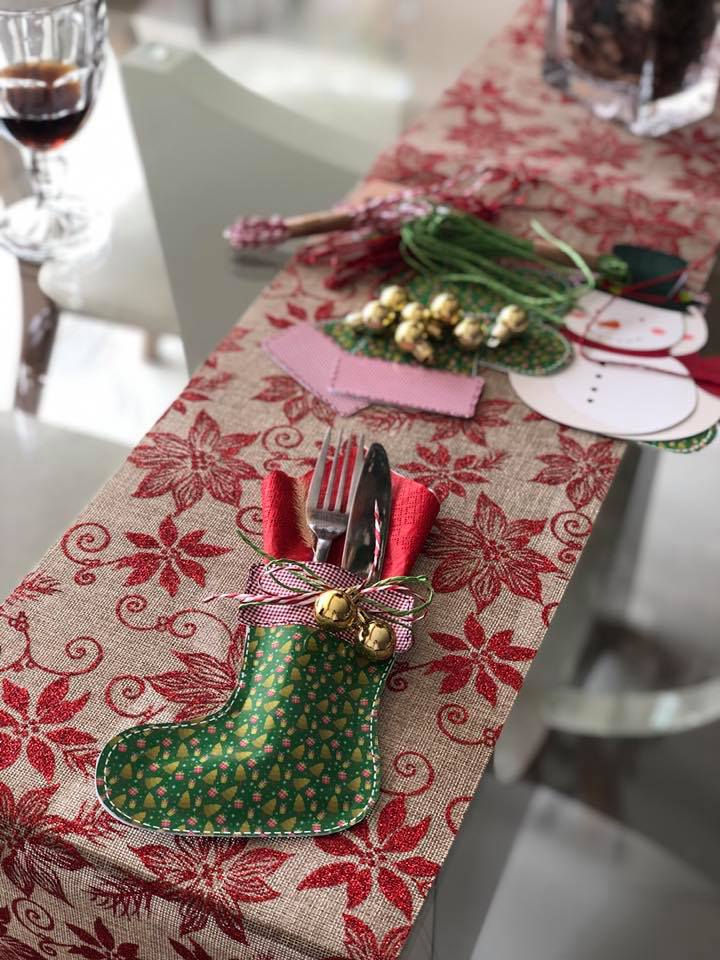 Enfeitando a mesa do Natal!!!