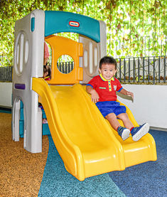 Which kid won't be able to resist a slide down?