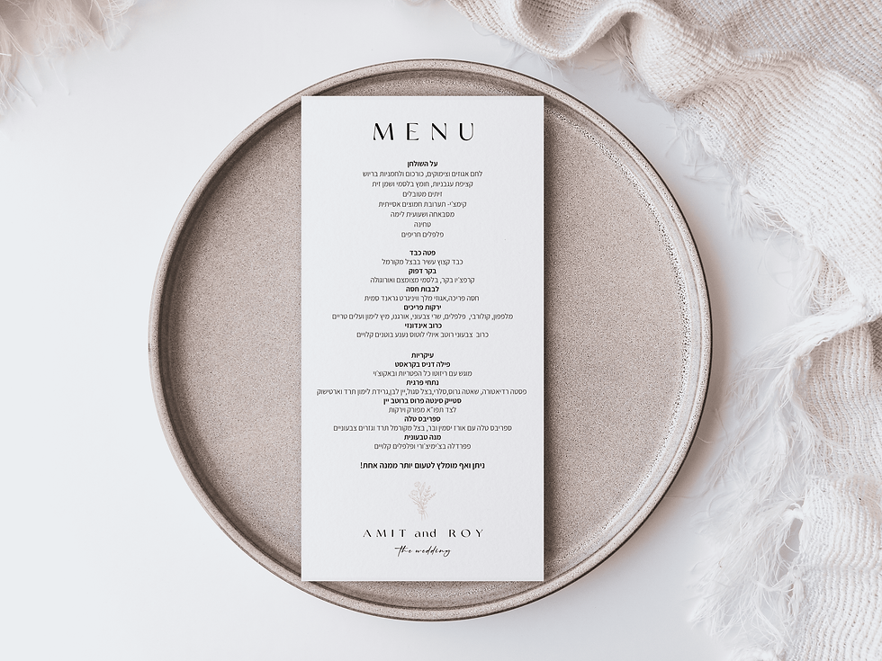 תפריט - דגם אביה