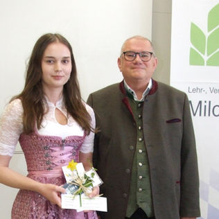 Förderpreis des LBM für Theresa Katterloher, Molkerei Meggle Wasserburg