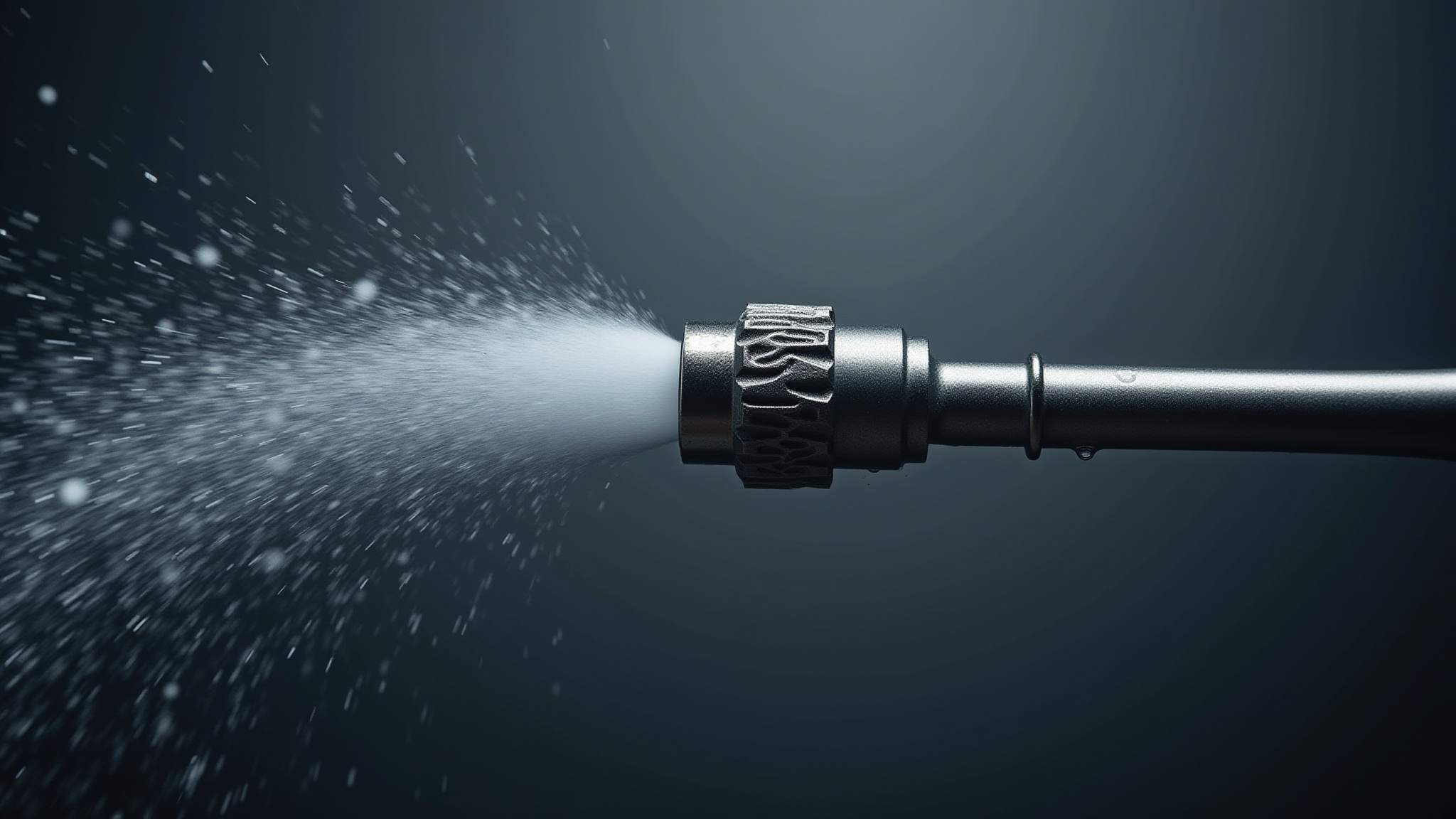 This is an image depicting a close up of a jetting nozzle