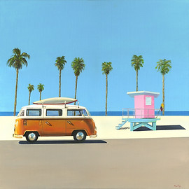 VACANCES A SANTA MONICA 80x80 cm  .jpeg