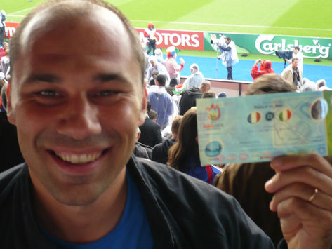 17.06.08, ZURICH LEITZIGRUD STADION, SETTORE 19, FILA 12, POSTO 14
