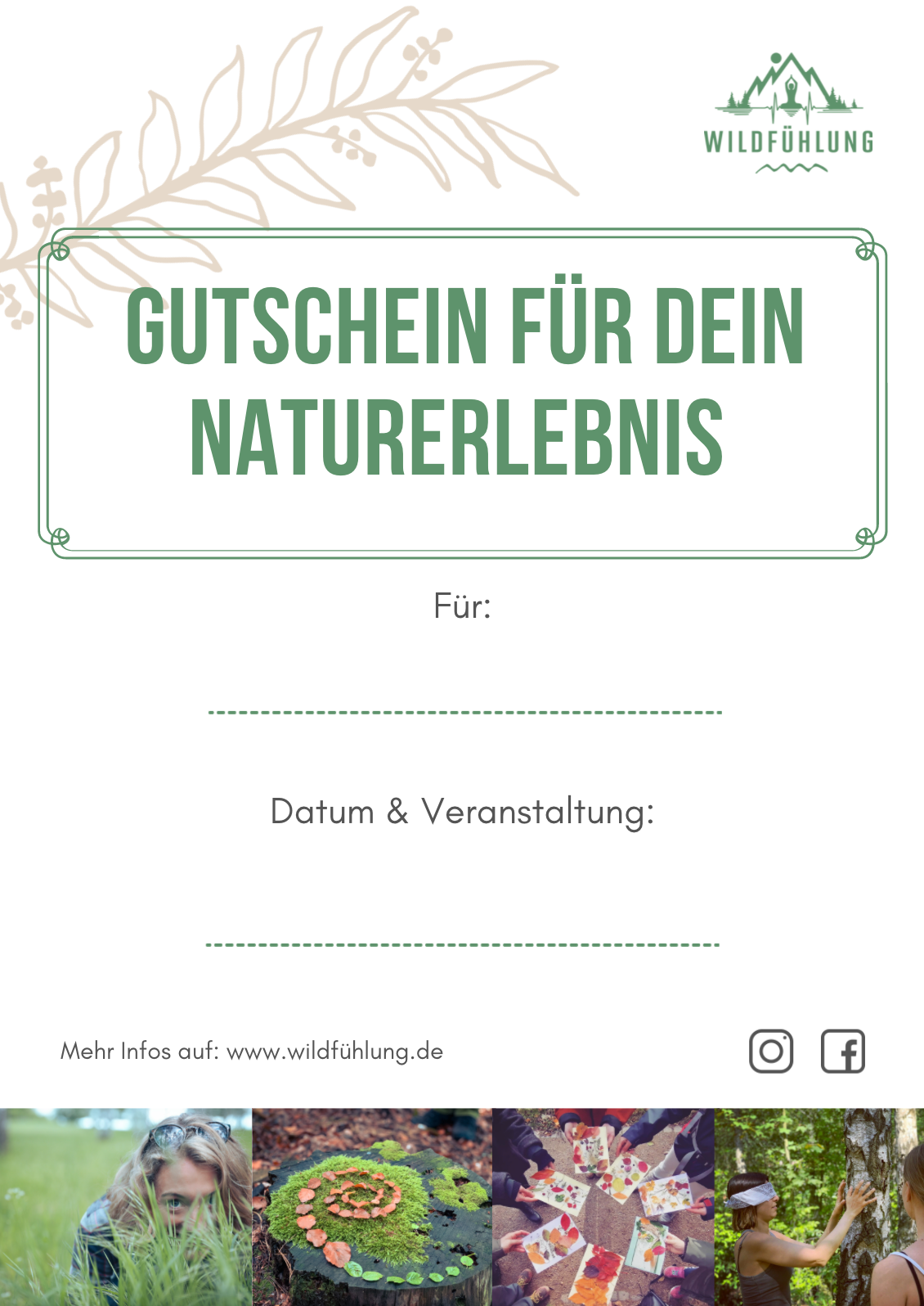 Sensory Hike Voucher | to print