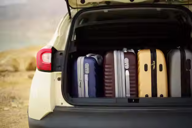 voiture avec un coffre ouvert pour partir en vacances
