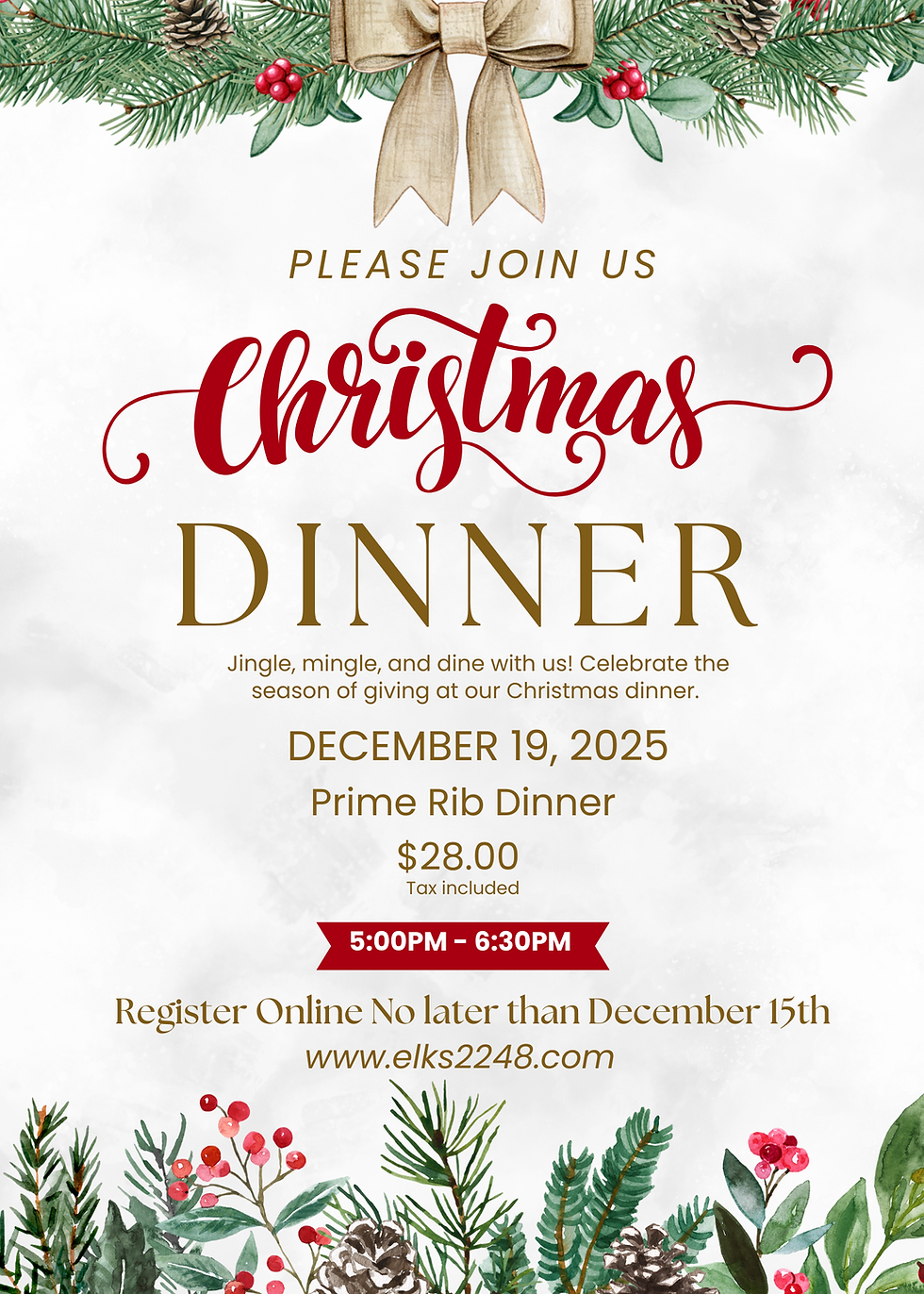 Christmas Dinner - Dec 19th