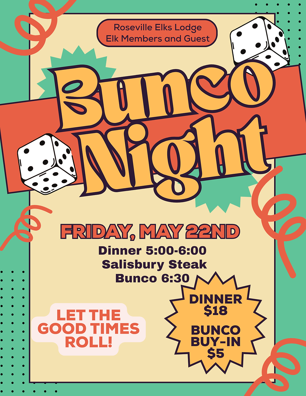 Bunco Night - May 22nd