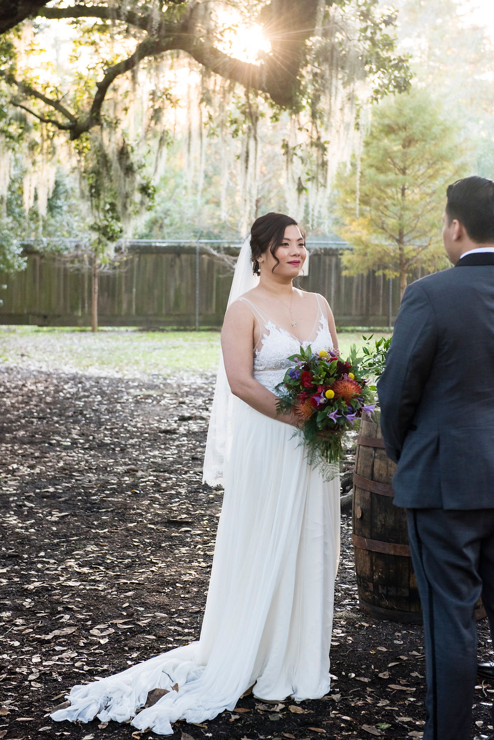 Intimate Wedding + traditional Tea Ceremony in New Orleans at Tree of Life with Heirloom Collective, Leaf + Petal NOLA, and Lovegood Wedding & Event Rentals
