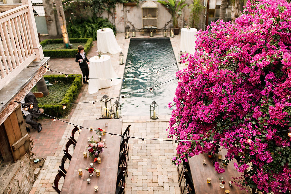 New Orleans Wedding with Ruby and Pearl Events, Kaylynn Marie Photography, Antigua Florals + Styling, Lovegood Wedding & Event Rentals , Kinfolk Brass Band at Race & Religious / Vintage Decor, Lounge Space, and Classic Farm Tables
