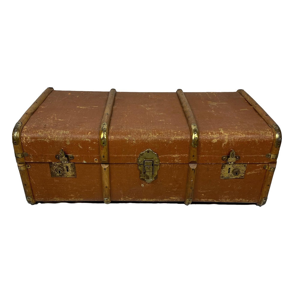 Camel Brown Steamer Trunk