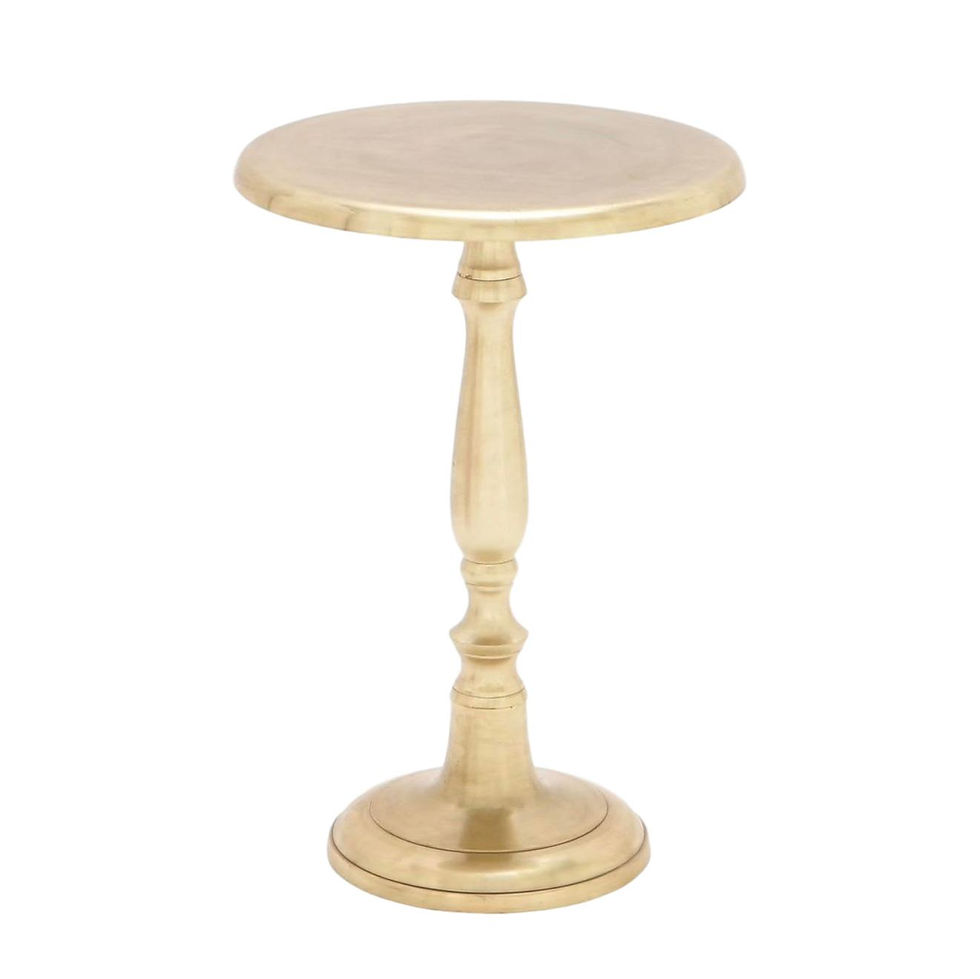 Gold Curved Pedestal Side Tables