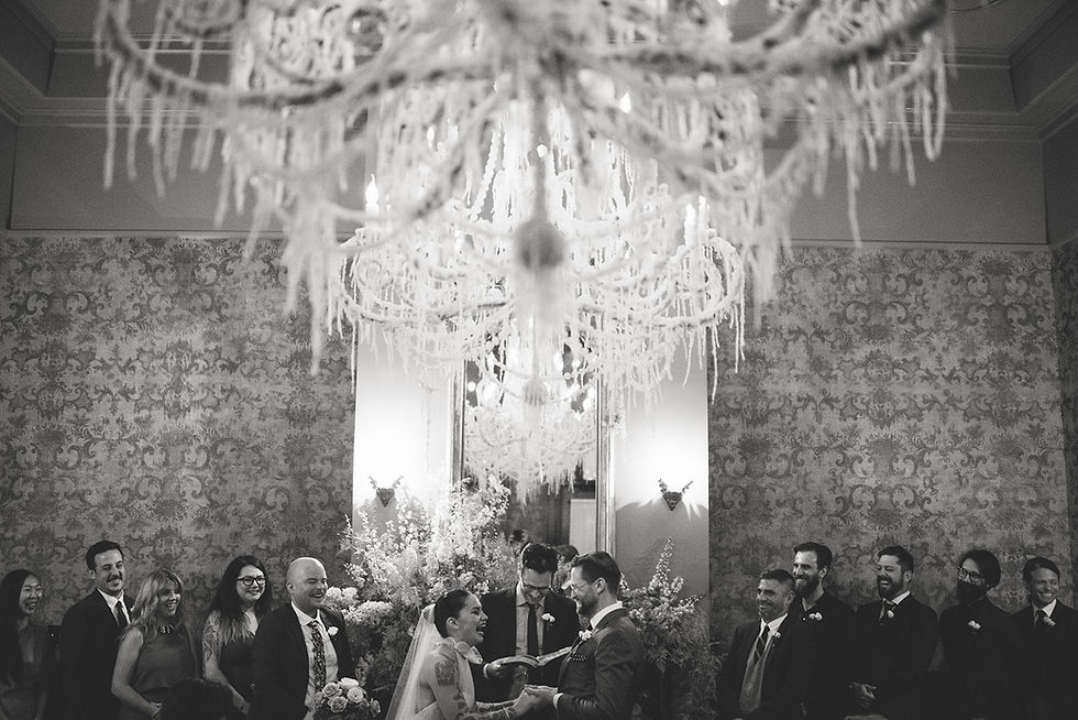 New Orleans Wedding with A Sea of Love Photography, Venus and Co Flowers, and Lovegood Wedding & Event Rentals at the ACE HOTEL NOLA / Vintage, Eclectic Rentals for Weddings and Events