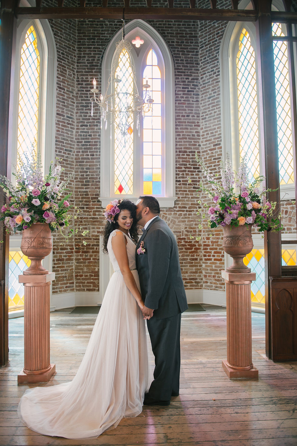 New Orleans' Purple & Copper Style Shoot with Lauren Carroll Photography, Weddings by LuLu, Bee's Wedding and Events Floral Designs, Felicity Church, and Lovegood Wedding & Event Rentals