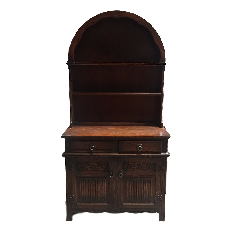 Mahogany Curved Hutch
