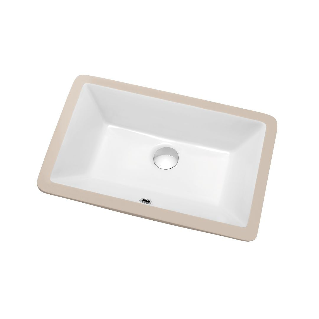PROHS Rectangular Porcelain Undermount Vanity Sink