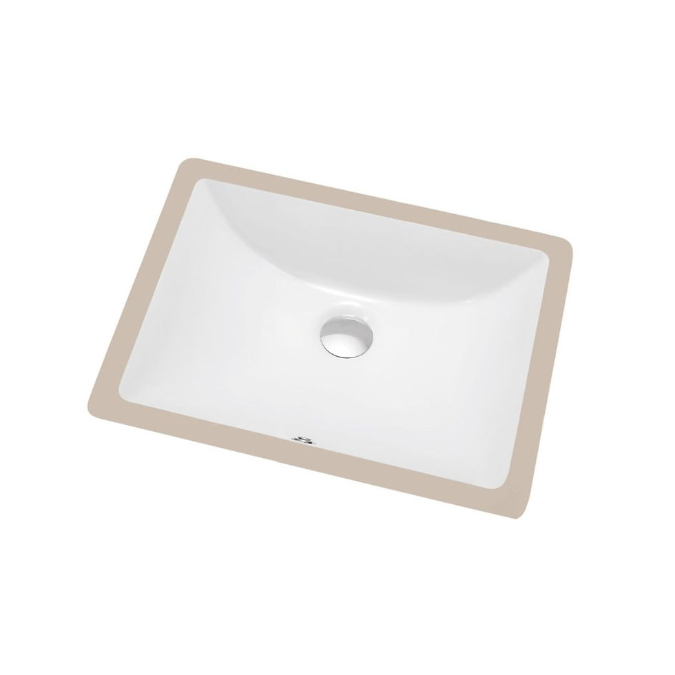 PROHS Rectangular Porcelain Undermount Vanity Sink