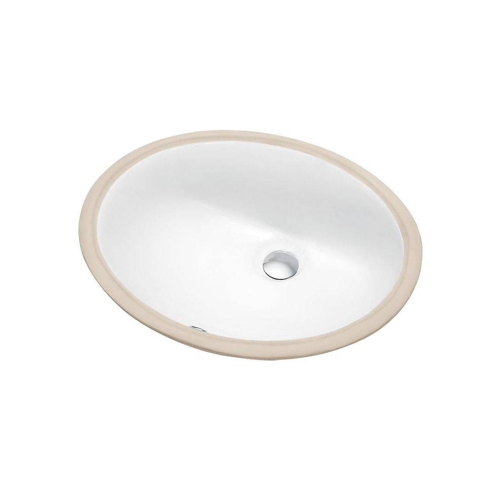 PROHS Oval Porcelain Undermount Vanity Sink